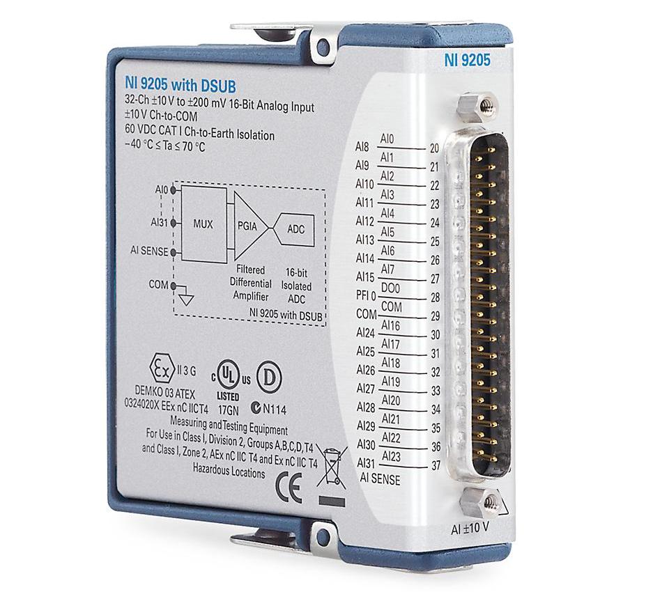 NI 9205 D-SUB | ペリテック 製品販売・サービス